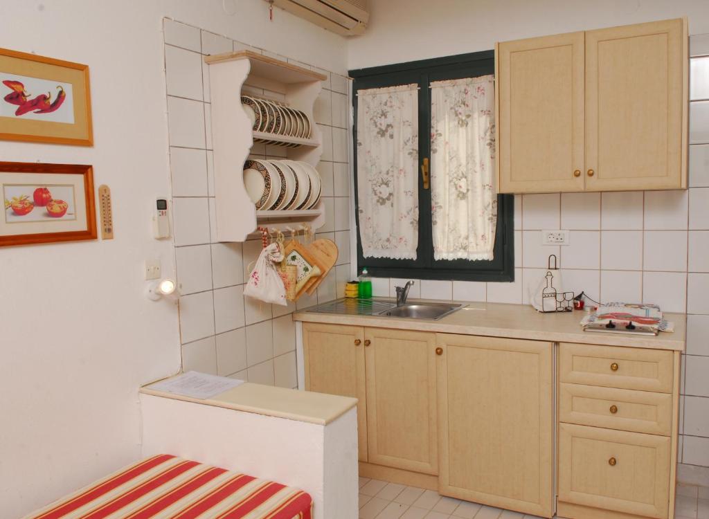 Kuchyň nebo kuchyňský kout v ubytování Palemilos Apartments