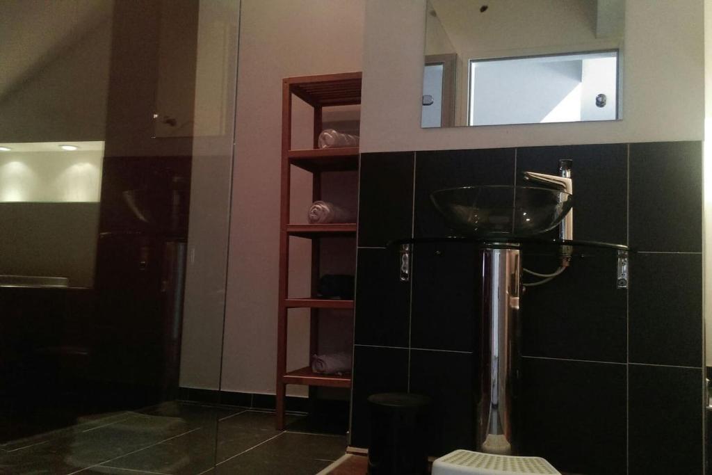 Kúpeľňa v ubytovaní Ruhige, große Ferienwohnung am Mühlberg, Stadtrand