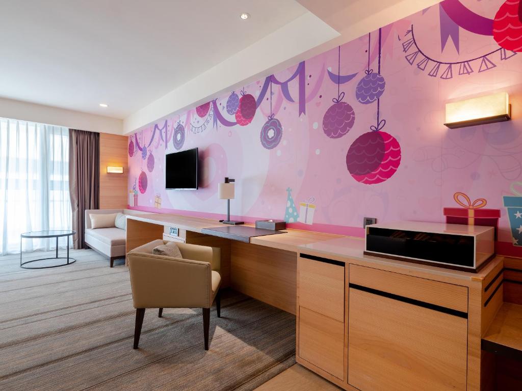 TV a/nebo společenská místnost v ubytování Hotel COZZI Ximen Tainan