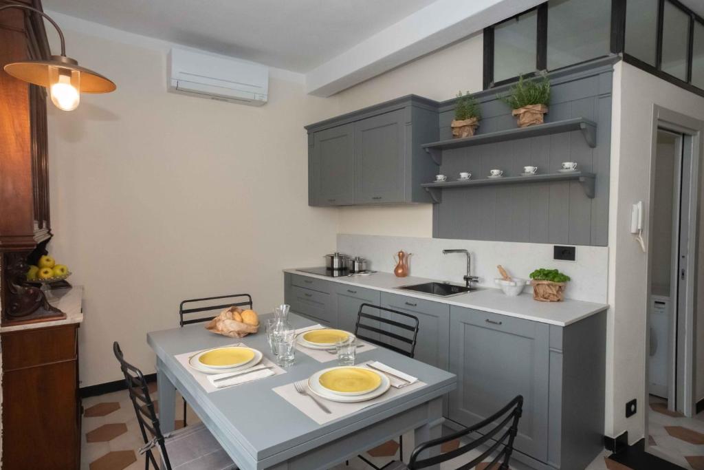 Kuchyň nebo kuchyňský kout v ubytování Agriturismo Ca Du Briccu
