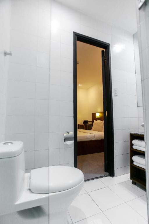 Koupelna v ubytování Hotel Durban