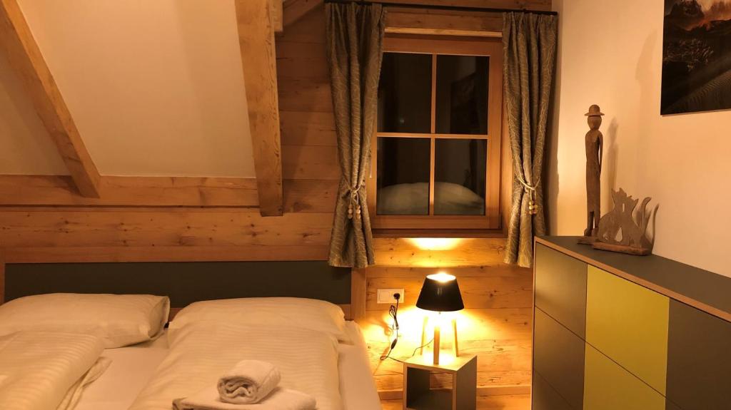 Posteľ alebo postele v izbe v ubytovaní Mankerl Hütte Lachtal