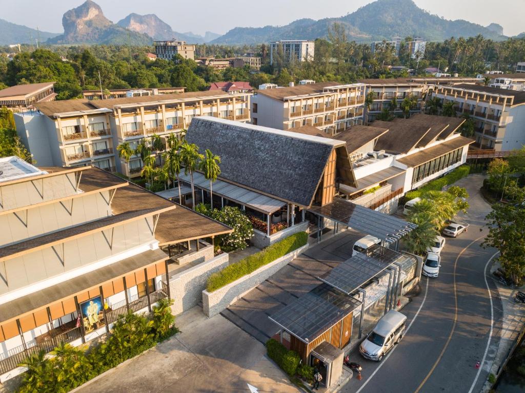 Uma vista da montanha tirada do hotel 