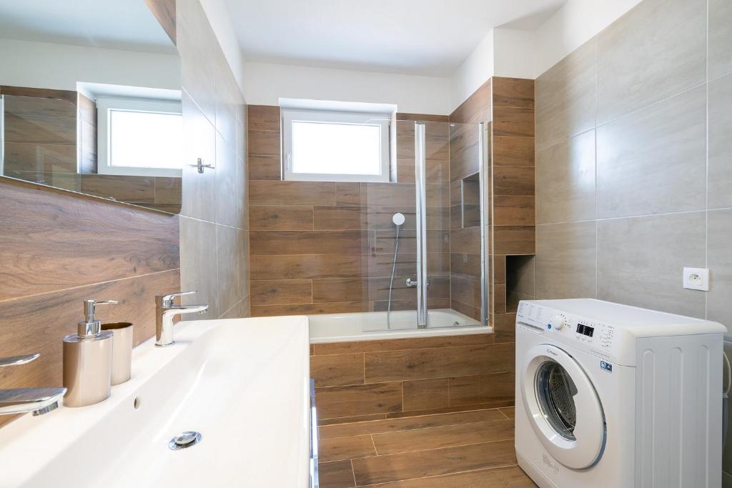 Kúpeľňa v ubytovaní Apartmány Noviny
