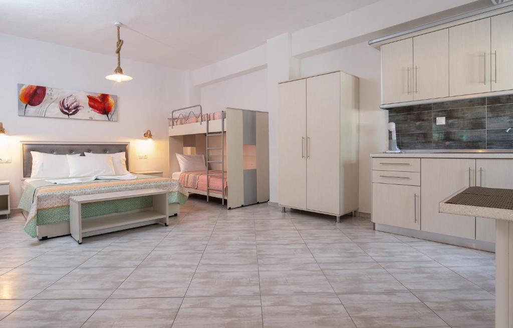 Kuchyň nebo kuchyňský kout v ubytování Nikola's Apartments