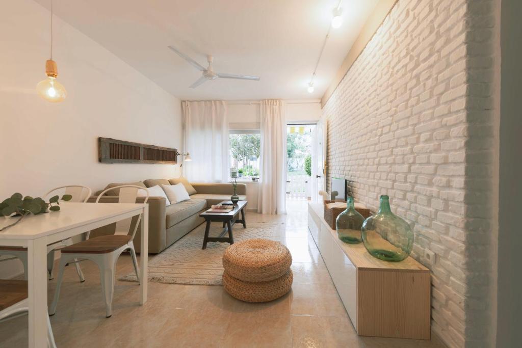 A seating area at Lacatorce Apartment