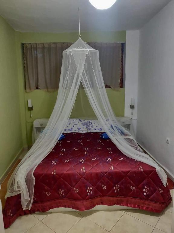 Postel nebo postele na pokoji v ubytování Private Apartment Elbasan Historic Center