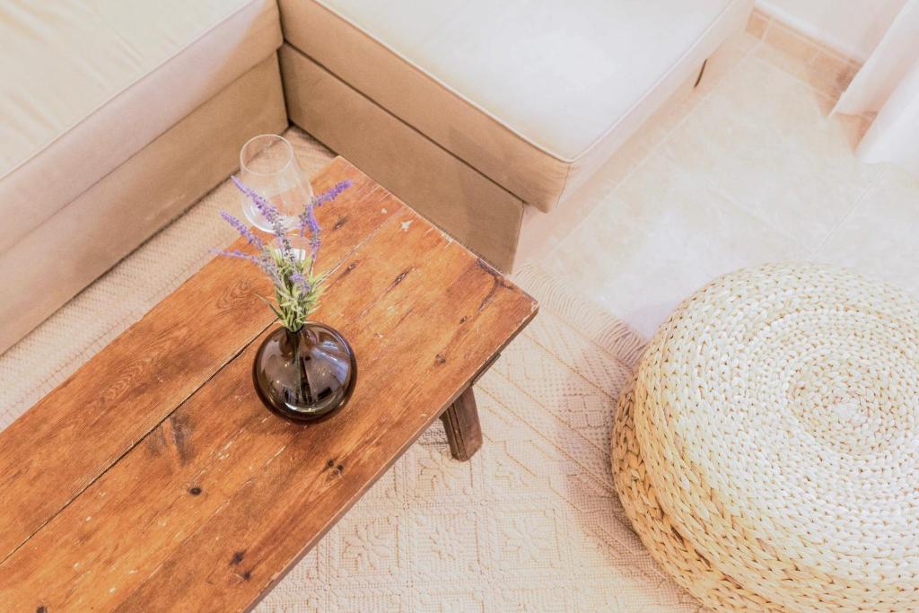 A seating area at Lacatorce Apartment
