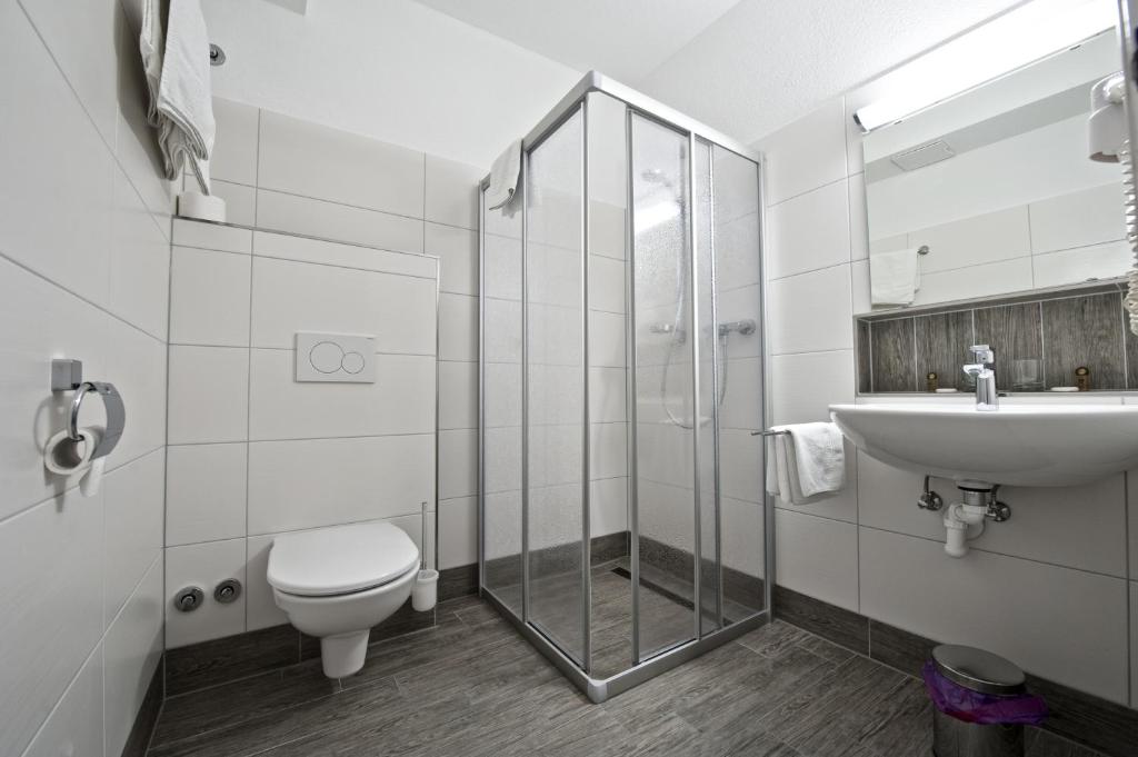 Koupelna v ubytování Gästehaus Obwexer