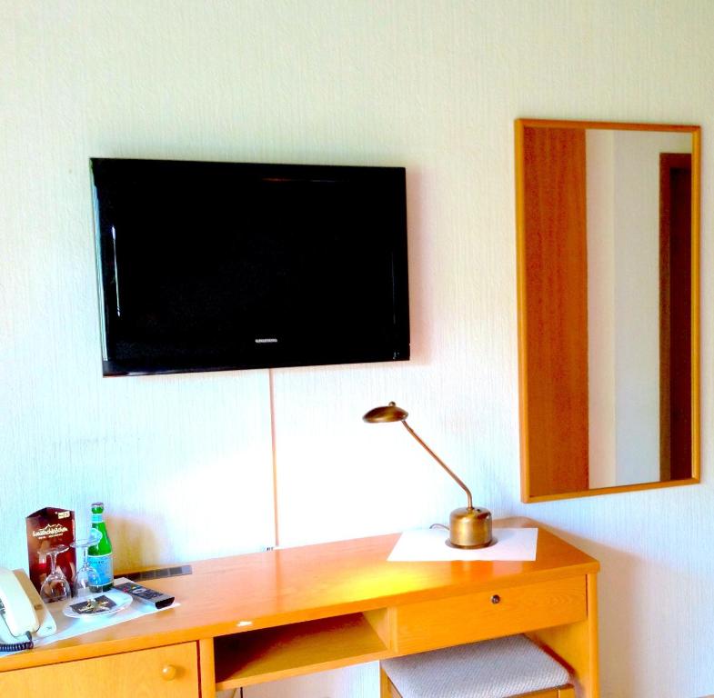 TV a/nebo společenská místnost v ubytování Hotel Waldschlösschen