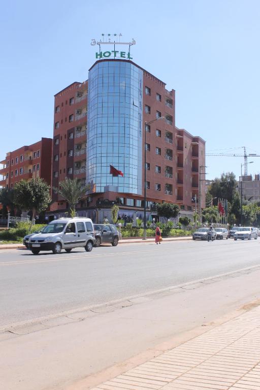 El edificio en el que está el hotel