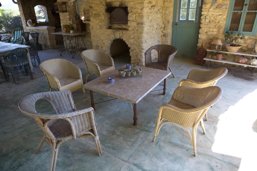 Posezení v ubytování gîte Mas Antinea