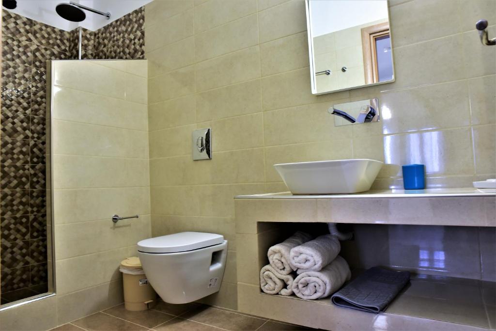 Koupelna v ubytování Kafouros Hotel