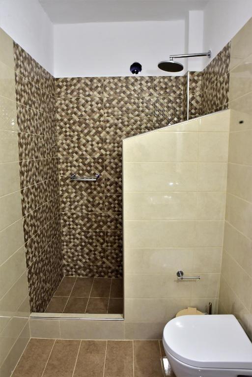 Koupelna v ubytování Kafouros Hotel