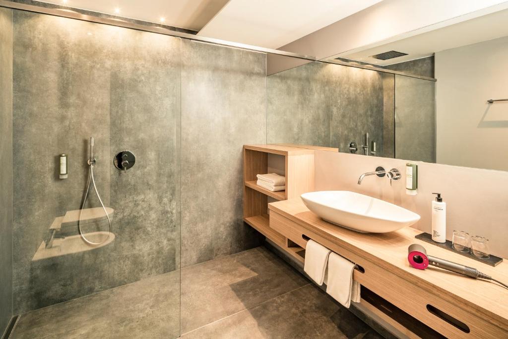 Koupelna v ubytování Hotel Traminerhof