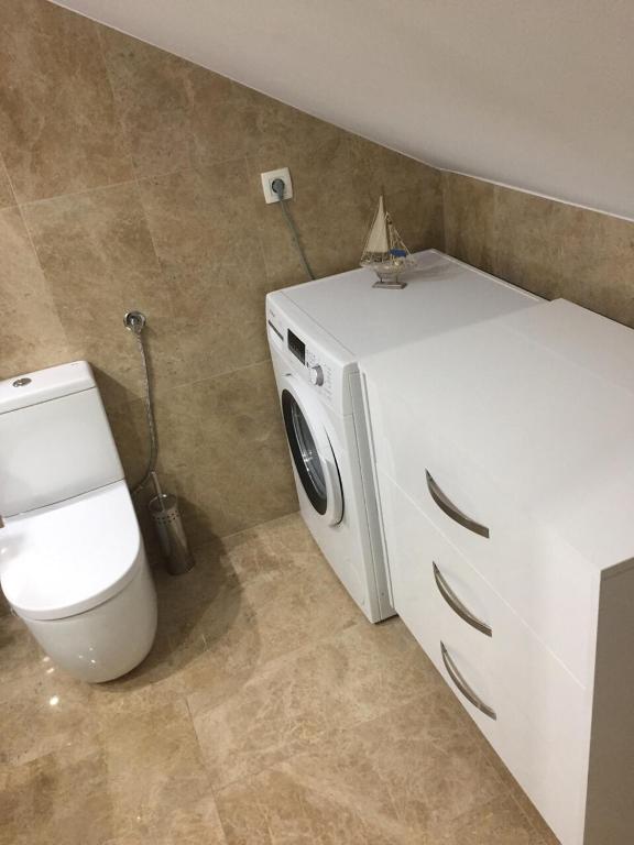 Koupelna v ubytování Apartmani Mendula