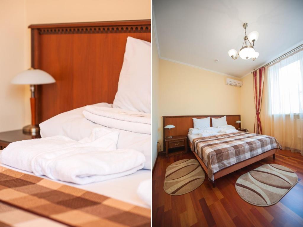 Postel nebo postele na pokoji v ubytování Stanislaviv
