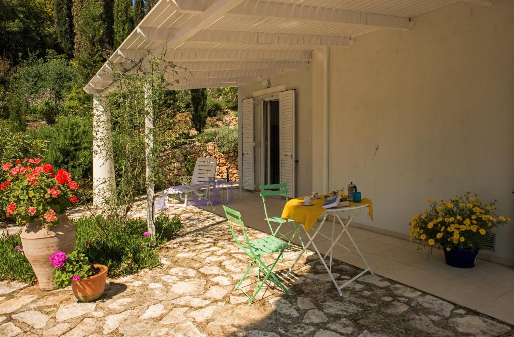 A garden outside Villa Buras