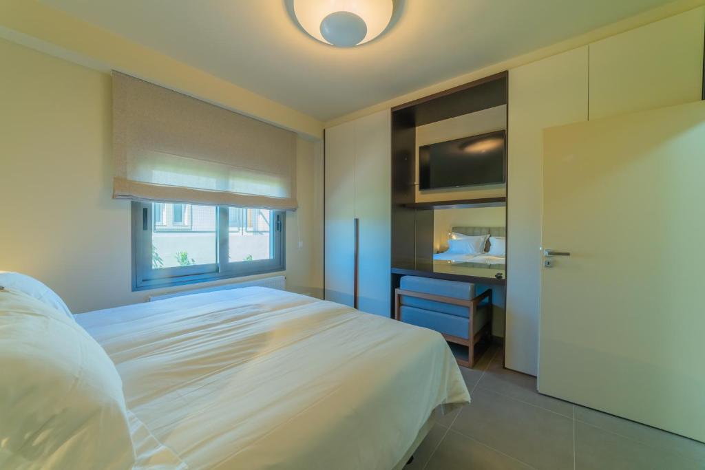 Posteľ alebo postele v izbe v ubytovaní Villa Grande Crete