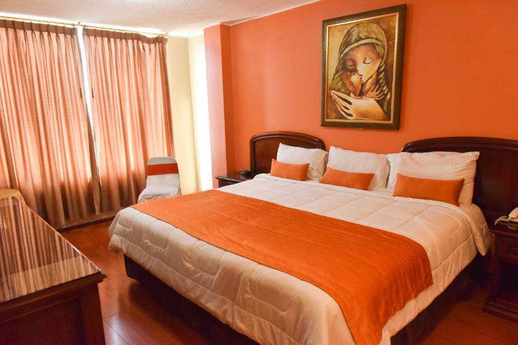 Postel nebo postele na pokoji v ubytování Hotel Makroz