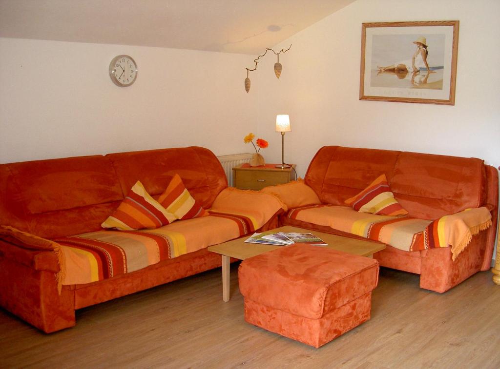 Χώρος καθιστικού στο Ferienwohnung Moll