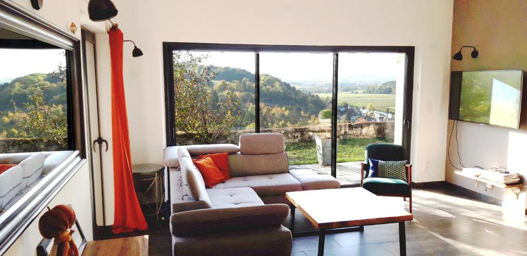 Posezení v ubytování B&B CHEZ FOUCHS - Chambre d'hôtes