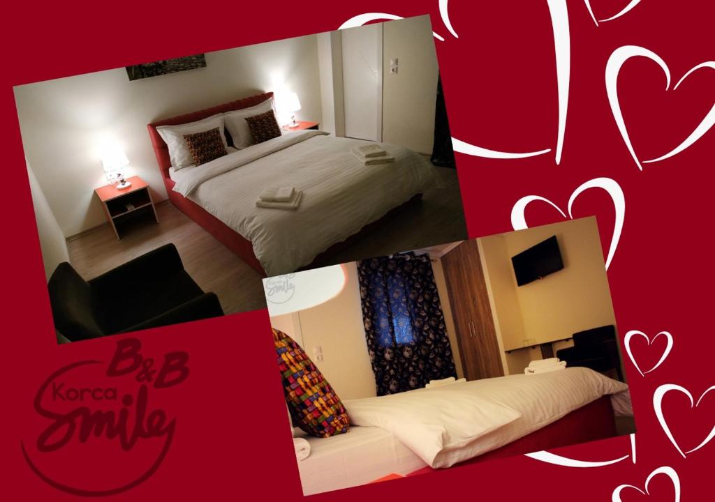 Postel nebo postele na pokoji v ubytování KorcaSmileHotel