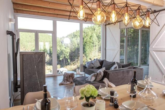 Χώρος καθιστικού στο Ferienwohnung Otto-Dill-Halle
