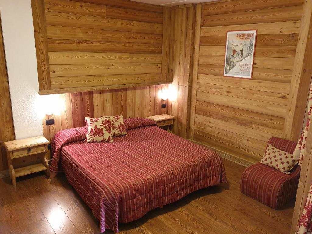 Postel nebo postele na pokoji v ubytování Hotel Rendez-Vous - Aymavilles