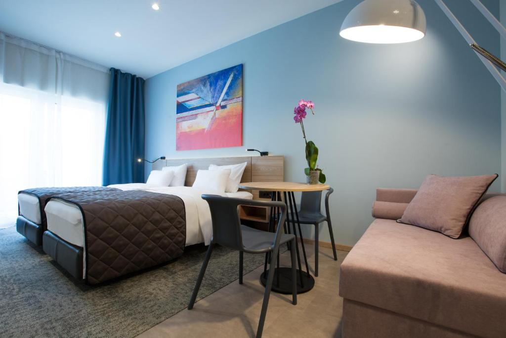Χώρος καθιστικού στο Hotel Forum Garni