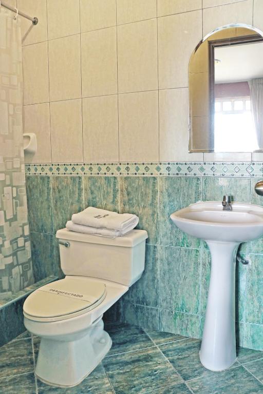 Koupelna v ubytování Hotel Bohemia