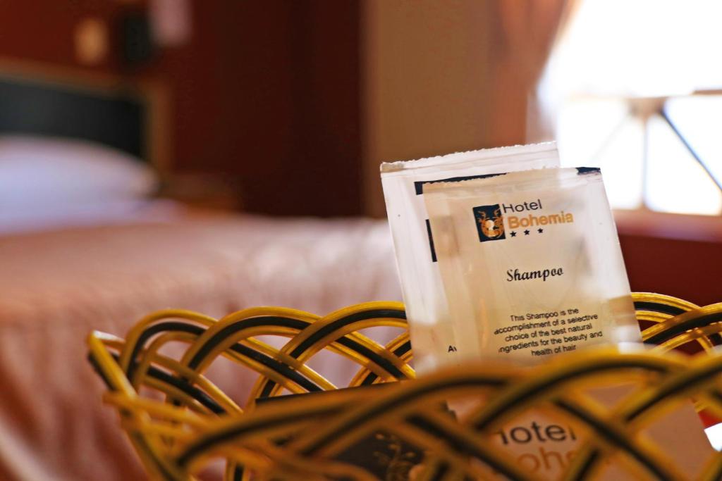 Postel nebo postele na pokoji v ubytování Hotel Bohemia