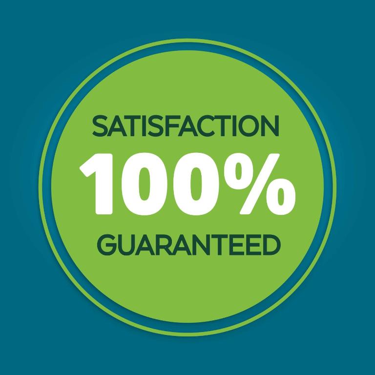 a green satisfaction percent guaranteed sign in a circle at La Quinta by Wyndham Myrtle Beach - N. Kings Hwy in Myrtle Beach