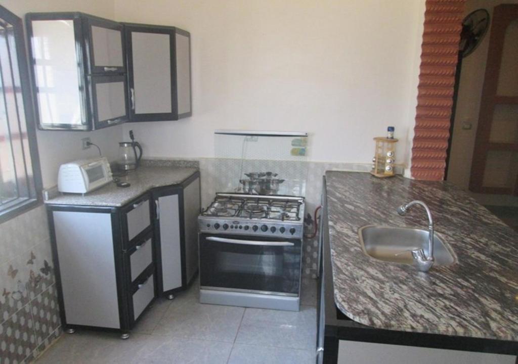 Kuchyň nebo kuchyňský kout v ubytování Mama Africa Apts & Studios