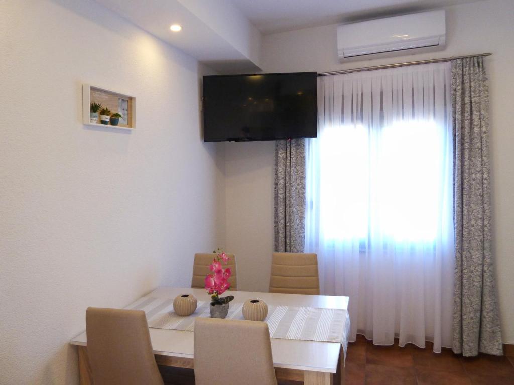Televízia a/alebo spoločenská miestnosť v ubytovaní Apartment Petra i Nikola