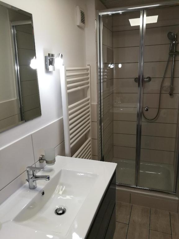 Koupelna v ubytování Elbhangzimmer Dresden