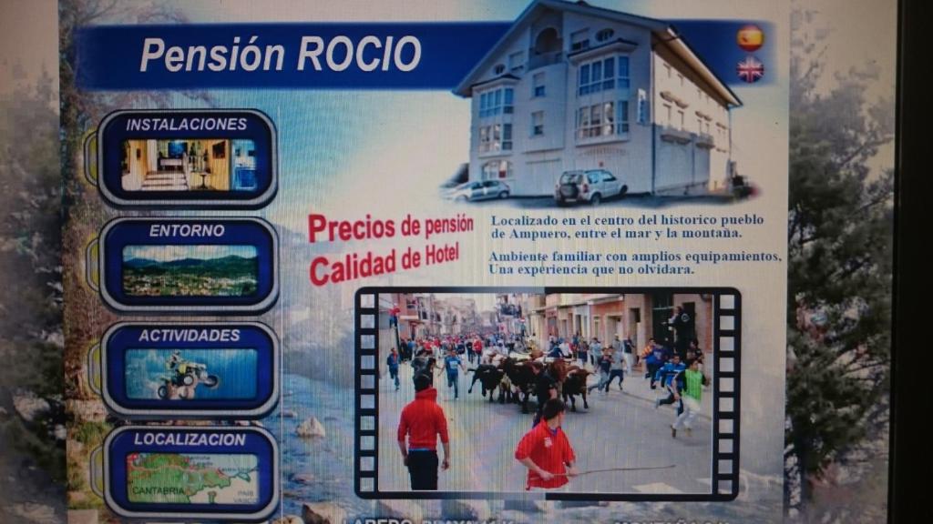 a poster for a race in a building at Pension Rocio in Ampuero