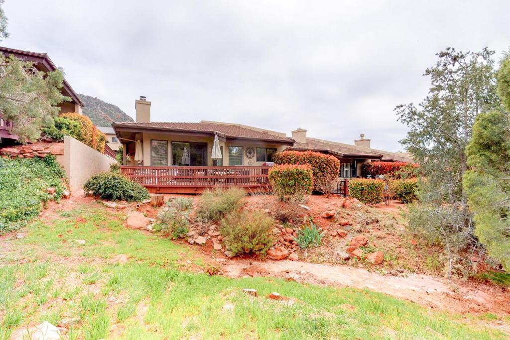 a house with a porch and a yard at 2 Bed 2 Bath Vacation home in Sedona in Sedona