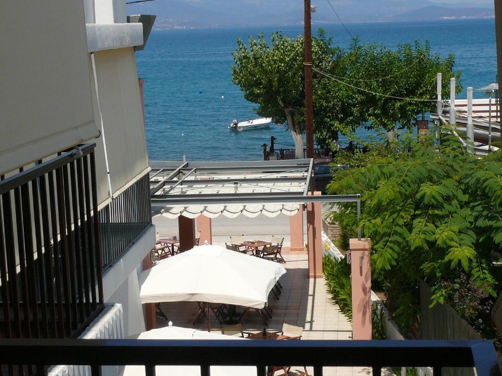Nespecifikovaný výhled na moře nebo výhled na moře při pohledu z hotelu
