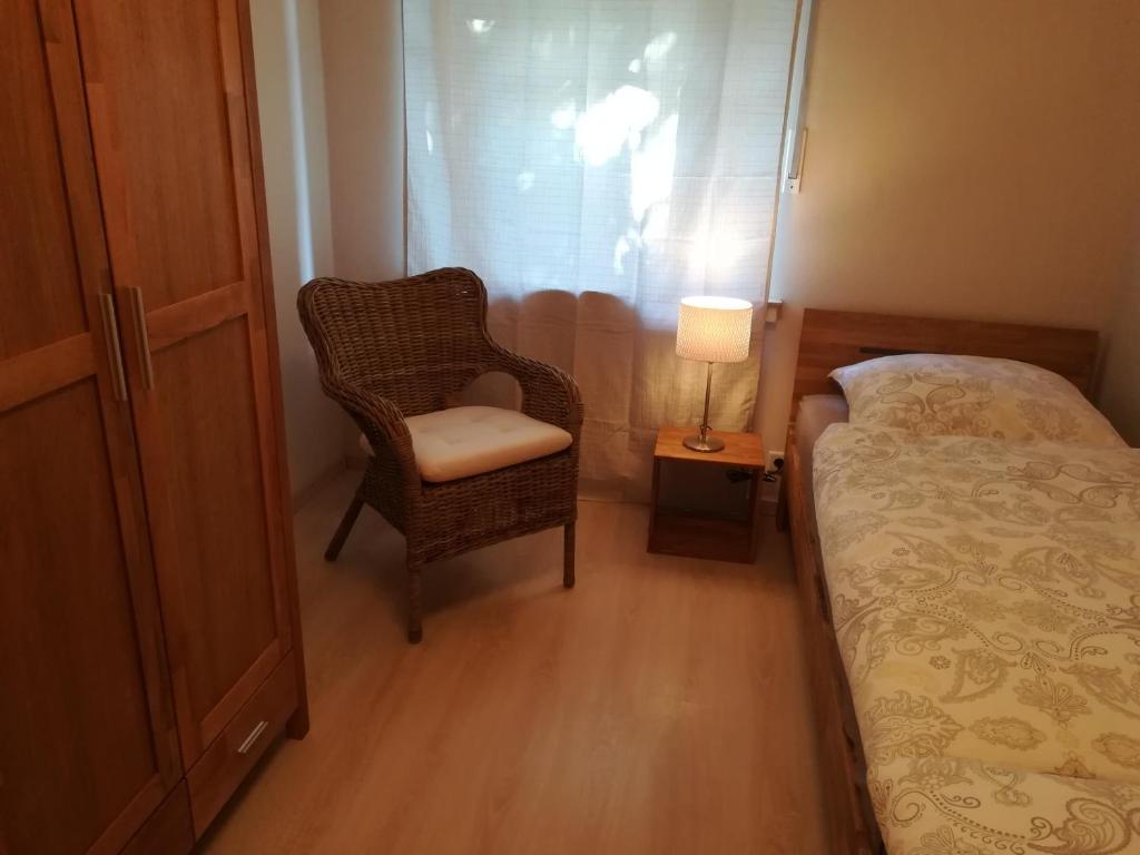 Postel nebo postele na pokoji v ubytování Ambiente-Schmidt