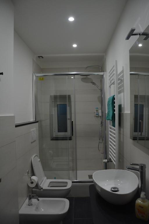 Koupelna v ubytování Casa dei nonni