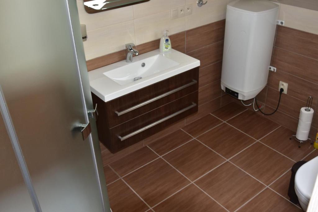 Koupelna v ubytování Apartmán-Hovorany