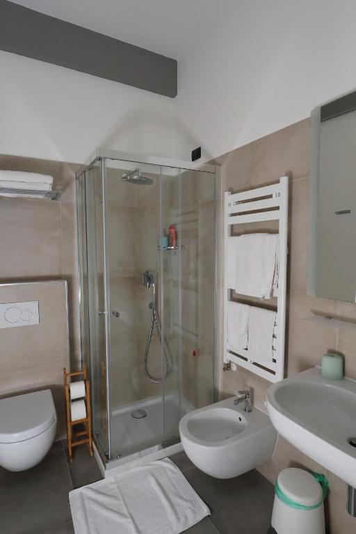 Koupelna v ubytování Timpa rooms