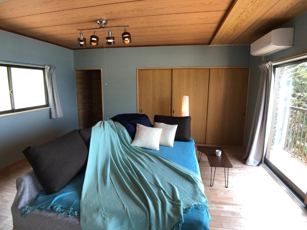 Postel nebo postele na pokoji v ubytování villa chillon