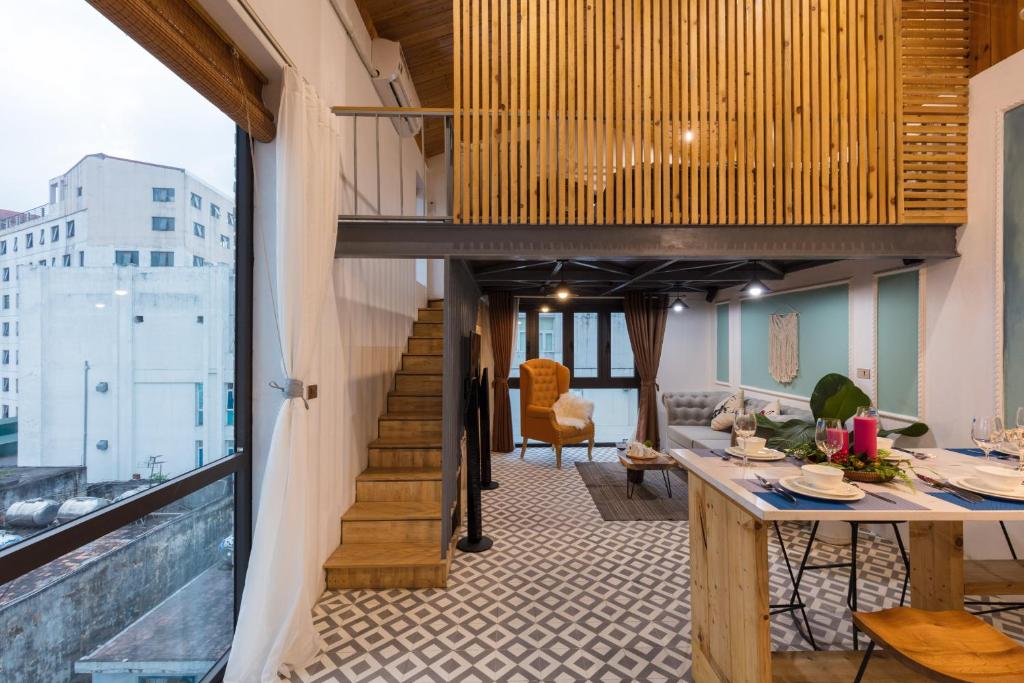 Posezení v ubytování SaziHome Le Thanh Tong Hanoi