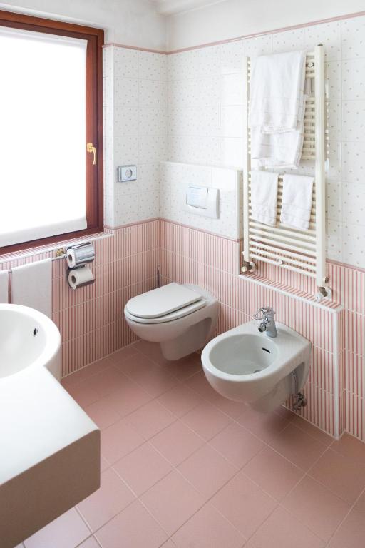 Koupelna v ubytování Hotel Compagnoni