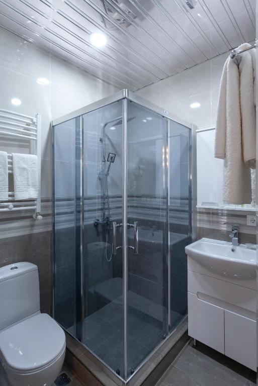 Koupelna v ubytování Hotel Avenue 106