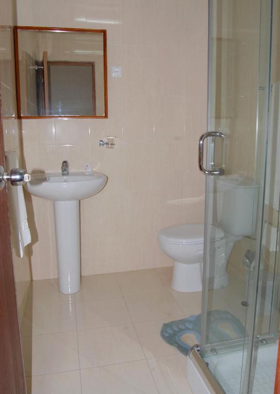 Koupelna v ubytování Aparthotel Avenida