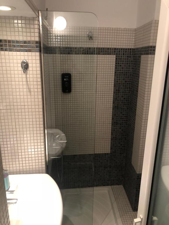 Koupelna v ubytování Hotel Nazos 1