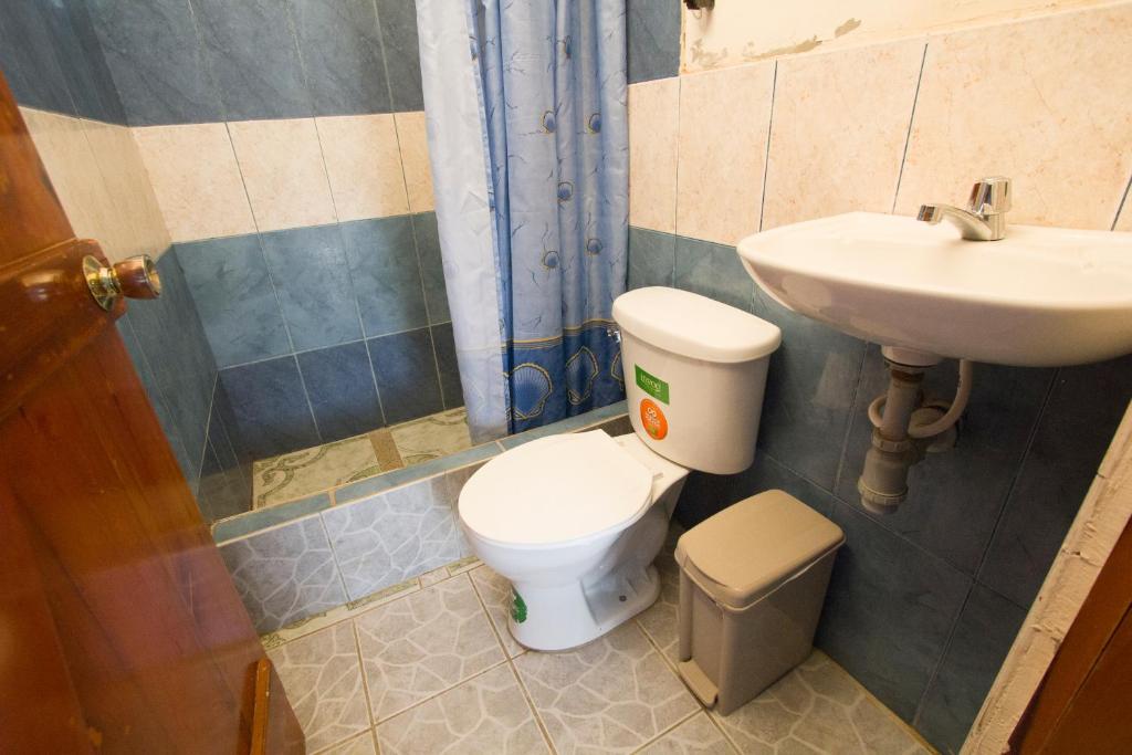 Koupelna v ubytování Hostal Alcazaba